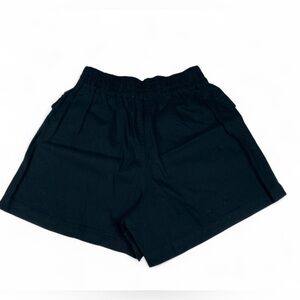 High-Waist Black Women’s Shorts with Elastic Waist